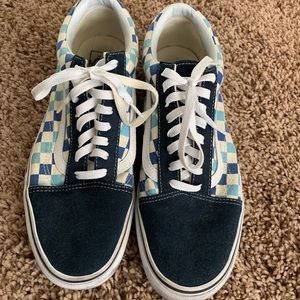 Suede and checker Vans